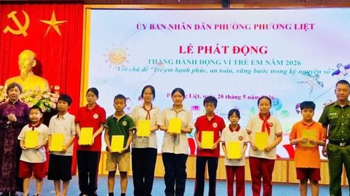 Phường Phương Liệt phát động Tháng hành động vì trẻ em năm 2026