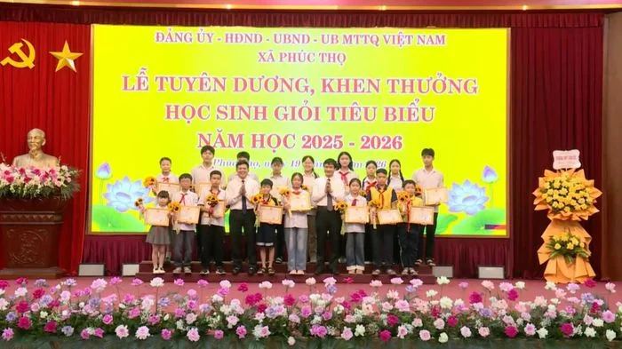 Xã Phúc Thọ vinh danh học sinh giỏi tiêu biểu năm học 2025–2026