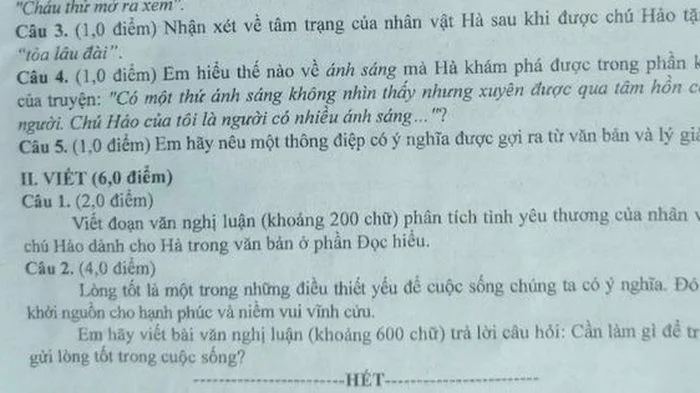 Xu hướng đề Ngữ văn thi vào lớp 10 - chạm vào cảm xúc