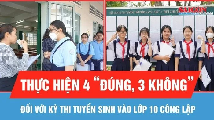Thực hiện '4 đúng, 3 không' đối với kỳ thi tuyển sinh vào lớp 10 công lập