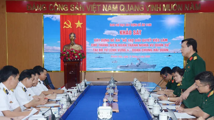 Vùng 4 Hải quân đề xuất nhiều biện pháp hỗ trợ giải quyết tốt việc làm cho bộ đội xuất ngũ