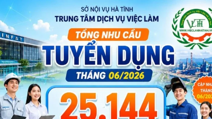 Hà Tĩnh: Hơn 25.000 cơ hội việc làm trong tháng 6/2026 đang chờ người lao động