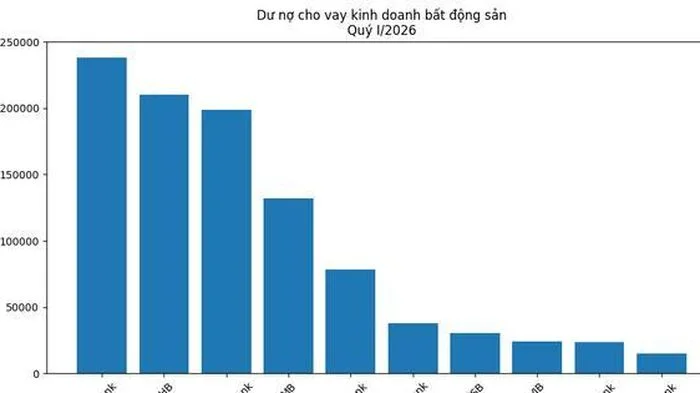 Ngân hàng nào có mức độ tập trung vốn vào bất động sản cao nhất?