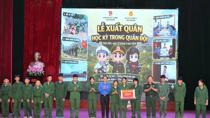 Tỉnh đoàn Điện Biên tổ chức Lễ xuất quân Chương trình 'Học kỳ trong quân đội' năm 2026