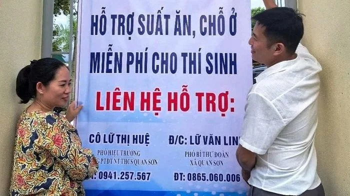 Gần 1.000 suất ăn miễn phí tiếp sức thí sinh vùng cao Quan Sơn