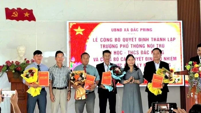 Thành lập Trường Phổ thông nội trú Tiểu học và THCS Đắc Pring